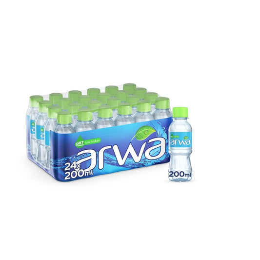 Arwa Still Water Bottled Drinking Water Pet, 24x200ml