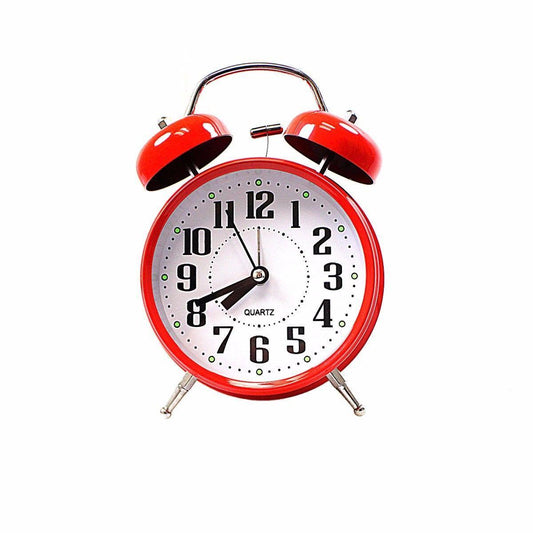 Assorted Colours Twin Bell Alarm Clock