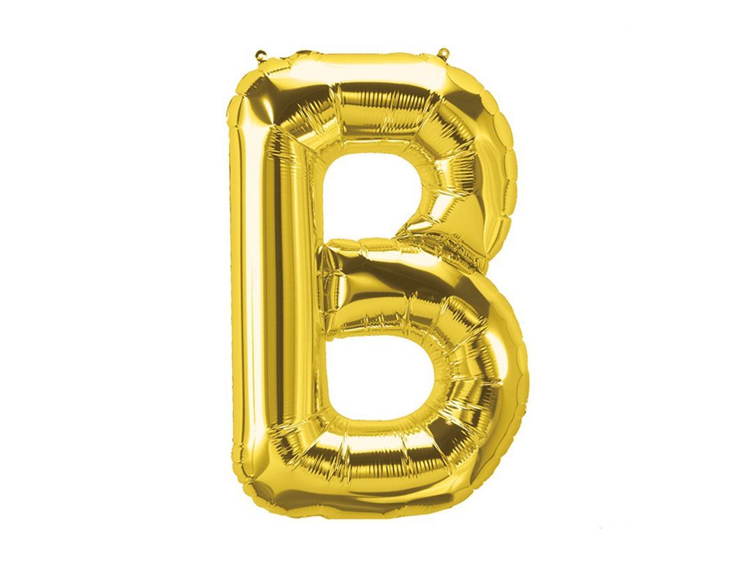 Balloon Letter B Gold (Filled With Regular Air)
