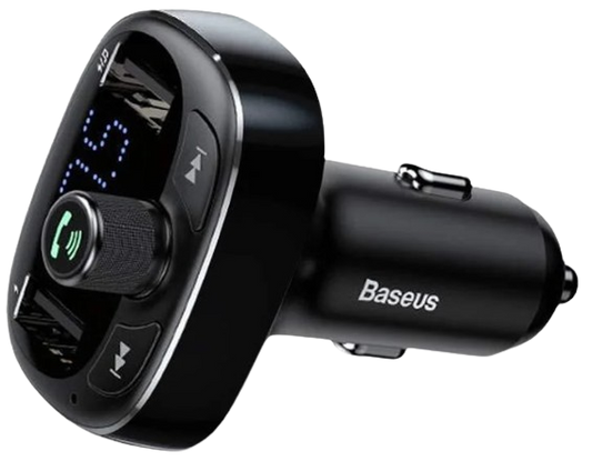 Baseus CCTM-01 Car Charger FM Transmitter Bluetooth 2xUSB MicroSD - Black