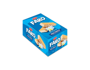 Tiffany Faro Milk & Vanilla Filled Crispy Wafers 45 g x 12 Pcs