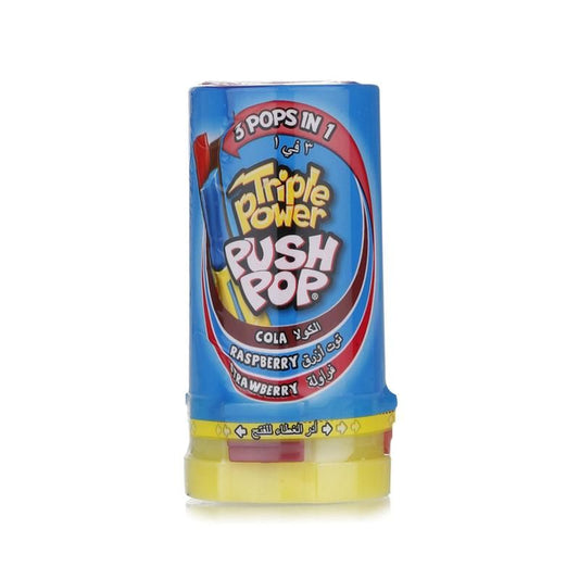 Bazooka Triple Power Cola, Raspberry & Strawberry Flavour Push Pop, 34g