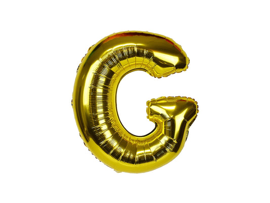 بالون عيد ميلاد حرف G ذهبي (مملوء بالهواء العادي)