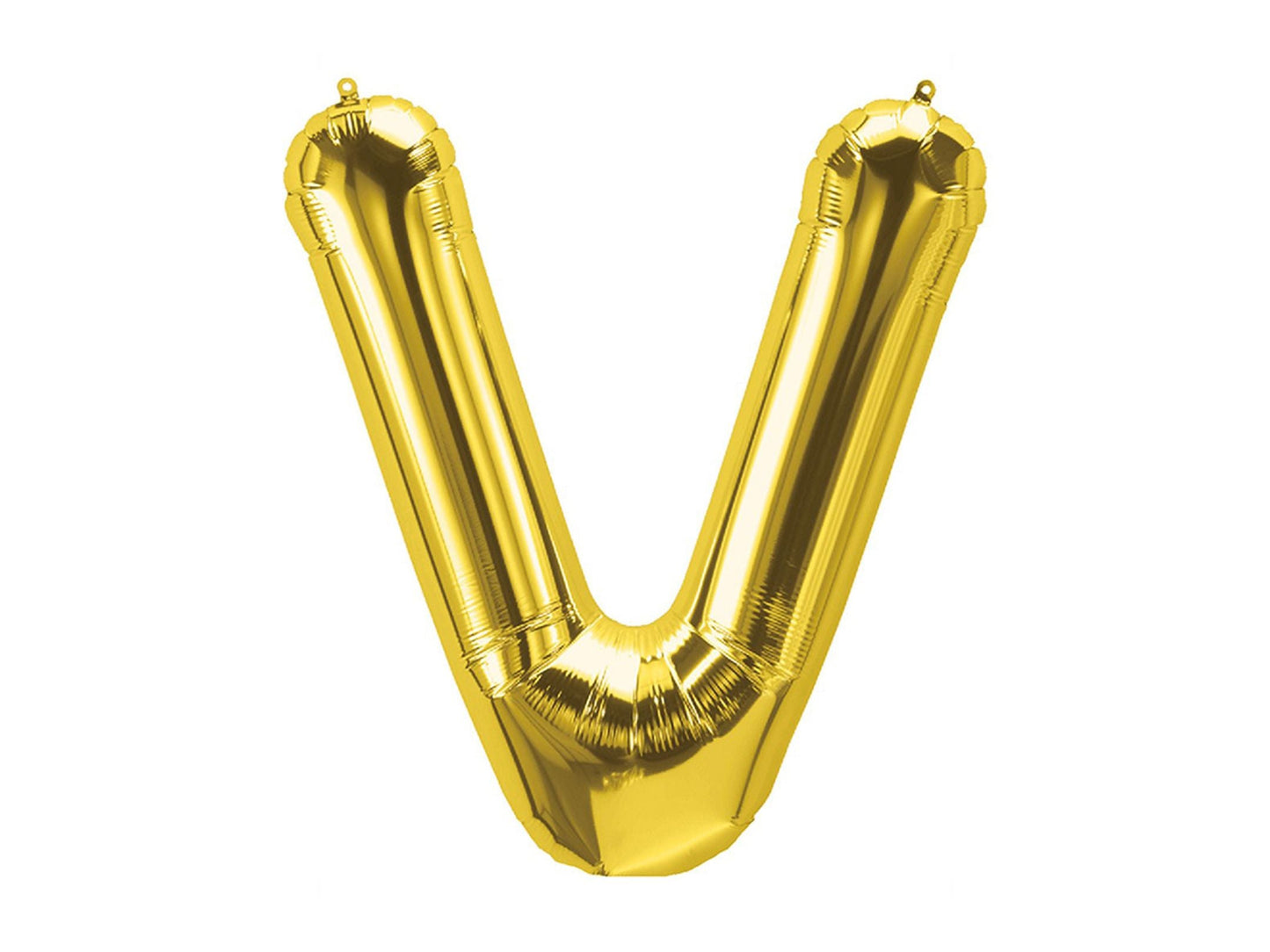 بالون عيد ميلاد حرف V ذهبي مملوء بالهواء العادي