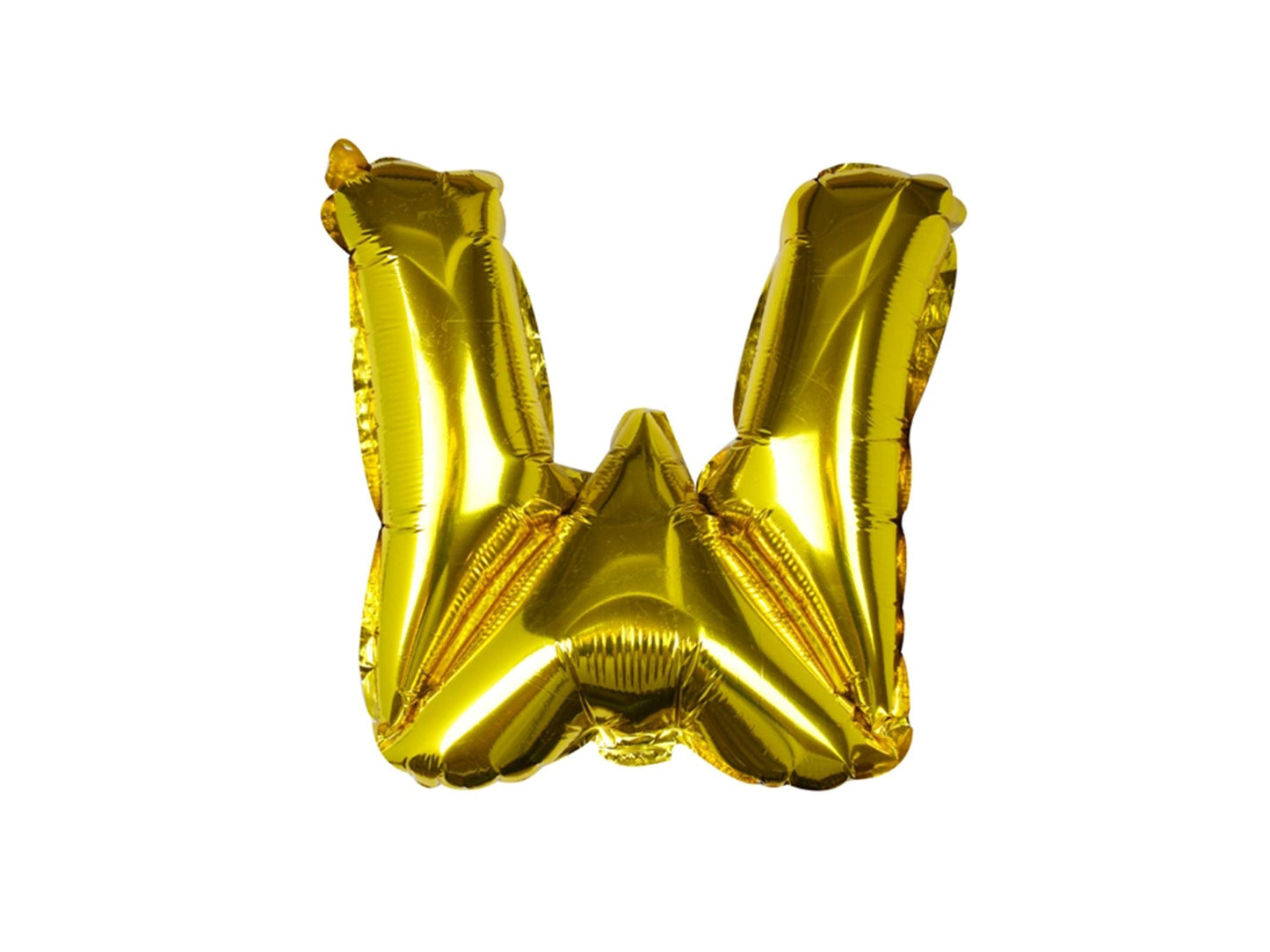 بالون عيد ميلاد حرف W ذهبي مملوء بالهواء العادي