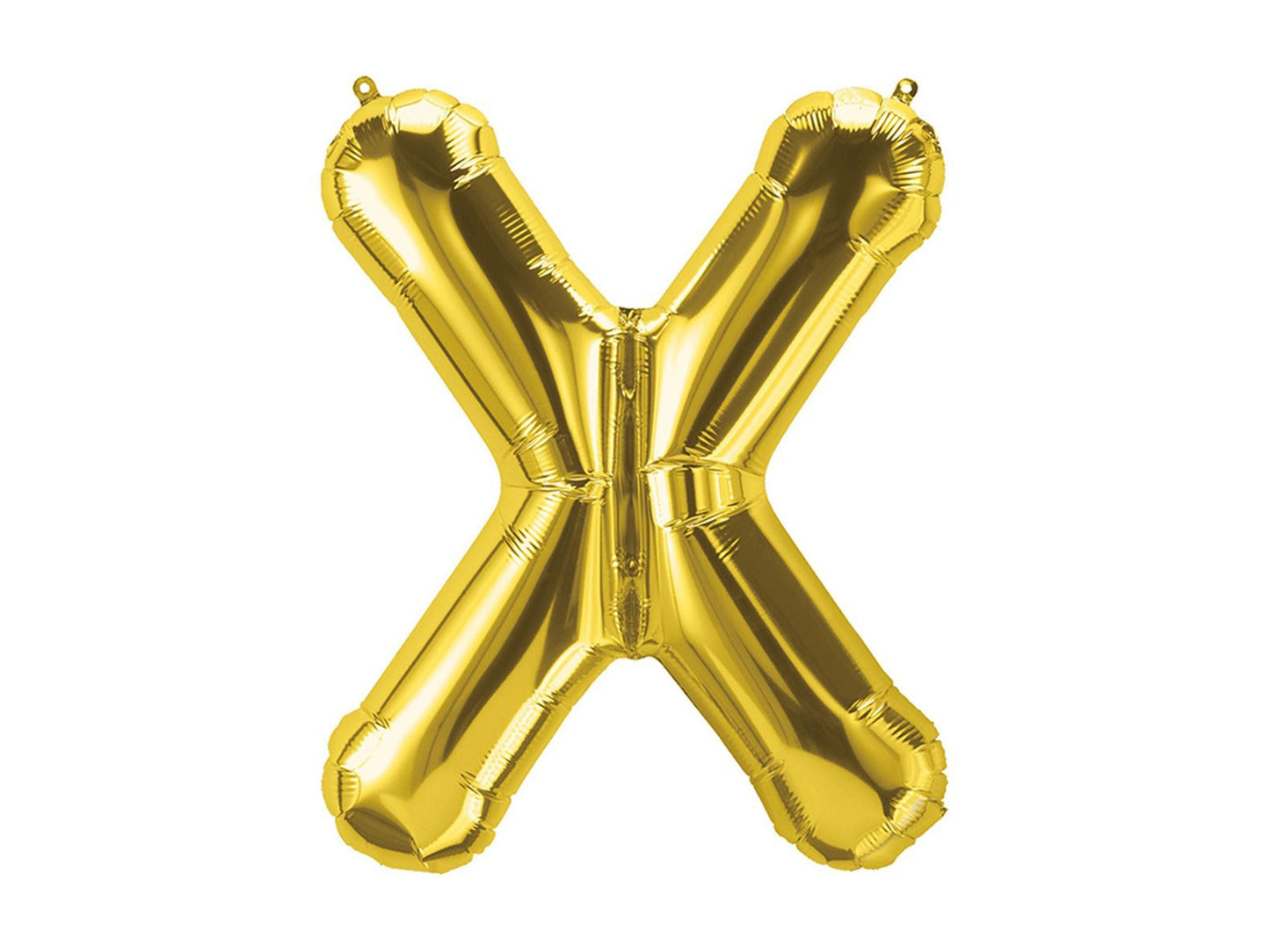 بالون عيد ميلاد حرف X ذهبي (مملوء بالهواء العادي)