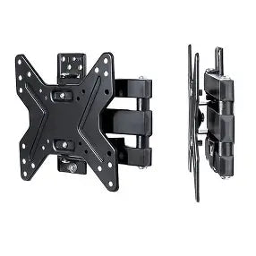 Black TV Wall Bracket, 17x42in
