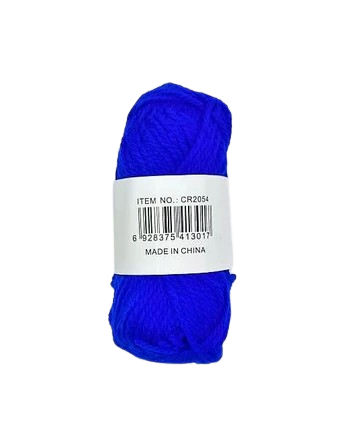 Blue spool of woolen thread