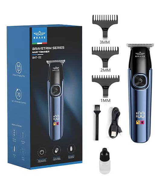 Brave Professional Beard Trimmer - Black & Blue BHT-02, 1-Pack