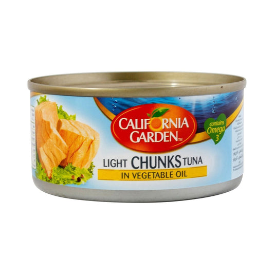 California Garden Light Tuna Chunk in Sunflower Oil, 185g