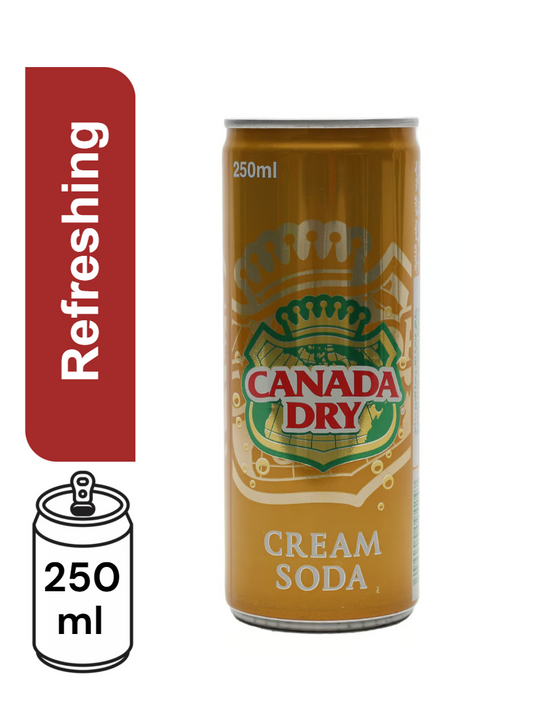 Canada Dry Cream Soda Carbonated Drink, 250ml