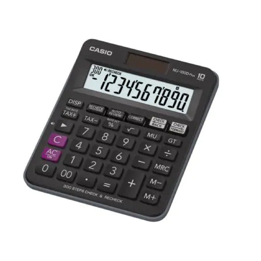 Casio Mj-100D Plus Mini Desk Type 10 Digits CalcUlater