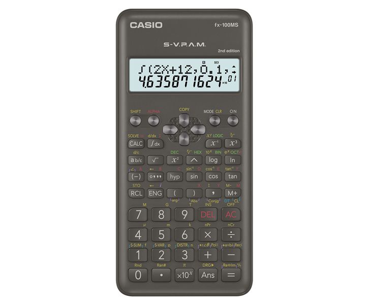Casio Non-programmable Scientific Calculator 2nd Gen 300 Functions And 2 Lines Display Model Fx 100ms