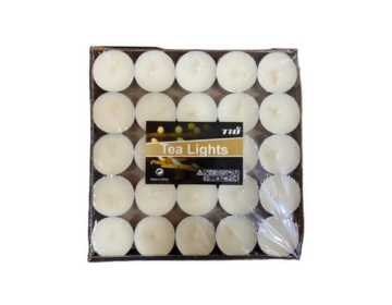 Circle Candle - White, 50 Pieces