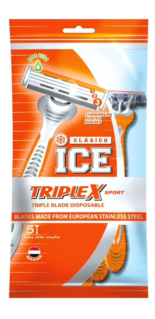 Clasico Ice Triplex Sports Razor, 10 Pieces