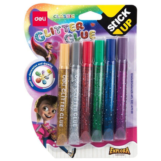 Classic Glitter Glue 6 pcs x 12 ml