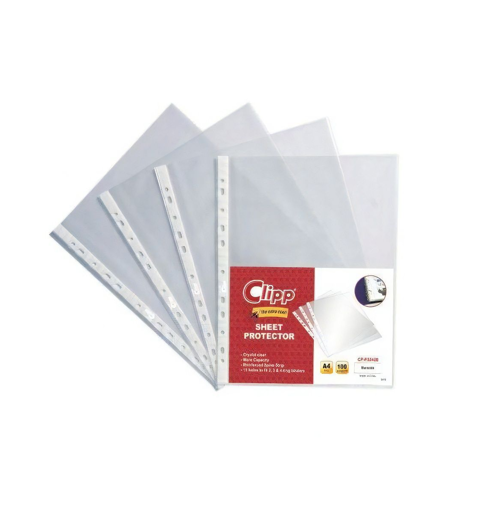 Clipp Sheet Protector A4, 100 Pieces