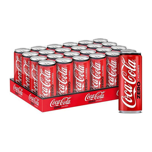 Coca-Cola Zero Soft Drink 330ml x Pack of 24