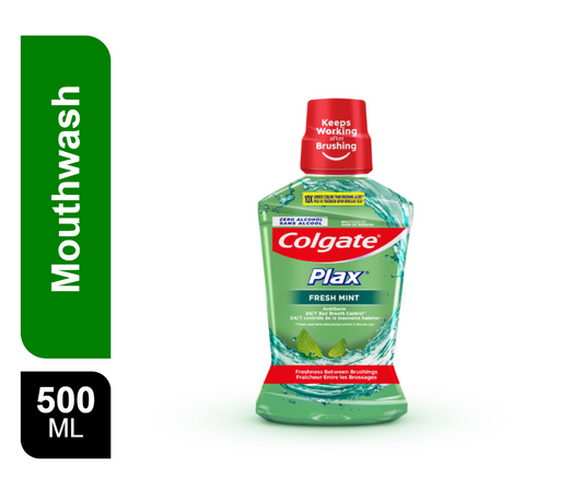 غسول الفم كولجيت بلاكس فريش بنكهة النعناع المنعش 500 مل، قطعة واحدة