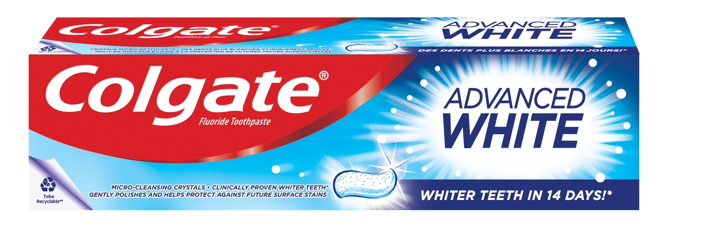 معجون أسنان كولجيت لتبييض الأسنان، أبيض متطور، 100 مل