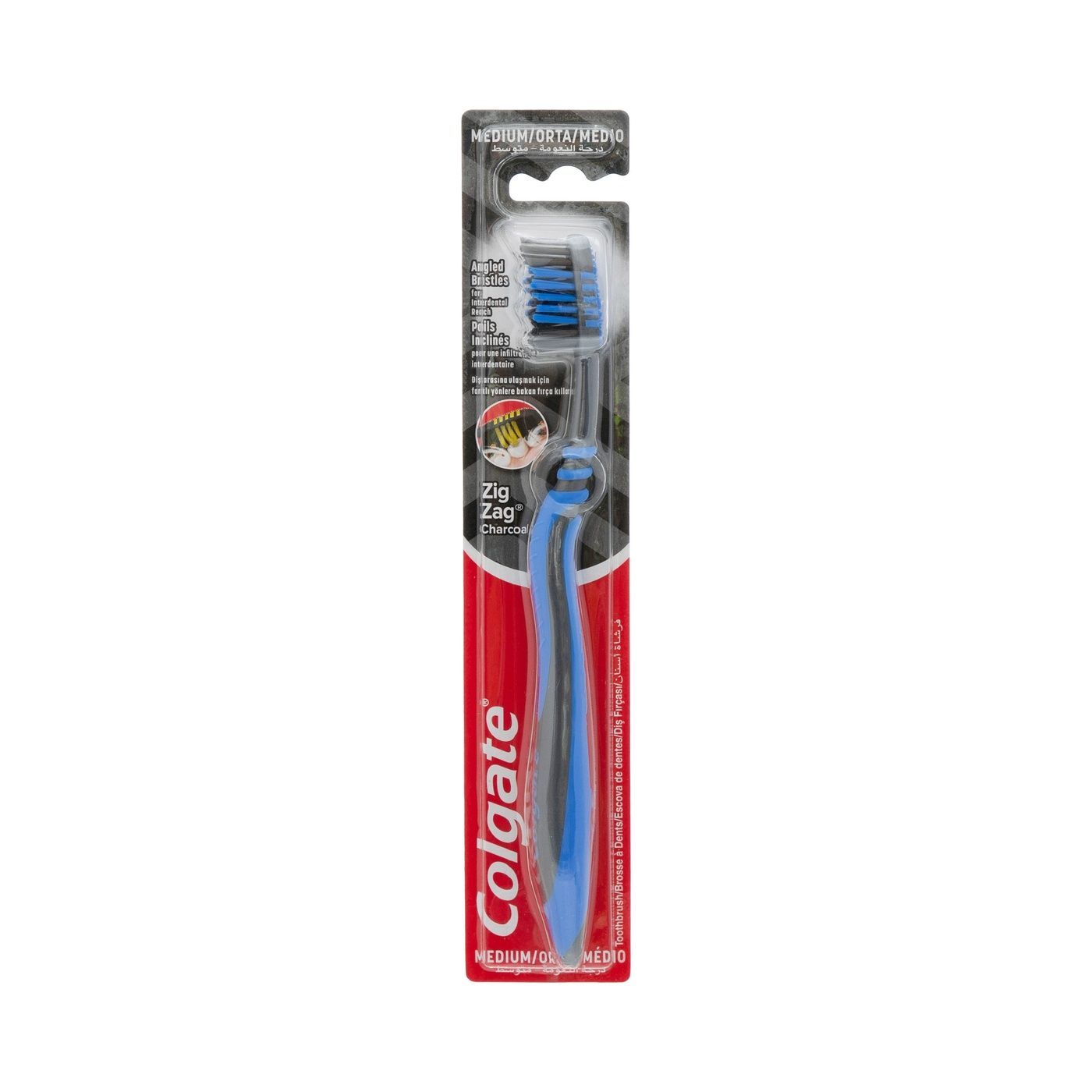 Colgate Zigzag Charcoal Toothbrush - Medium, 1 Piece