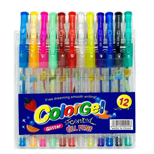 Colorgel Glitter Gel Pens, 12 Pieces