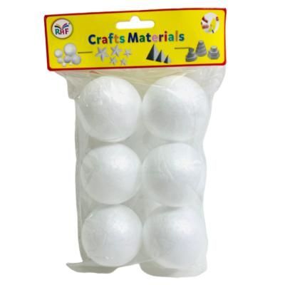 كرة إسفنجية يدوية لأعمال النمذجة، 6 سم، عبوة من 6 قطع