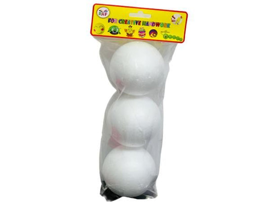 كرة إسفنجية للصناعات اليدوية - عبوة من 3 قطع - 8 سم