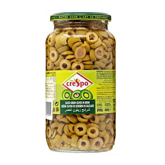 Crespo Sliced Green Olives In Jar 890 g