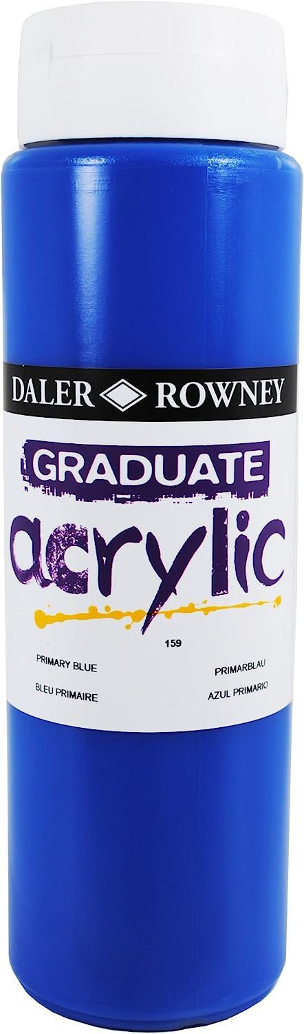 Daler Rowney Graduate Acrylic Color - Primary Blue, 500ml