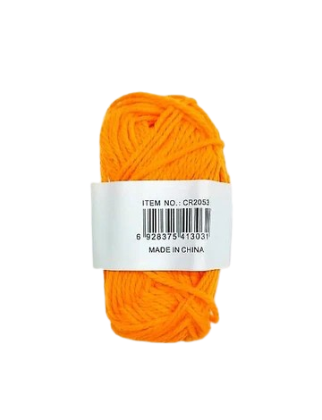Dark orange spool of woolen thread