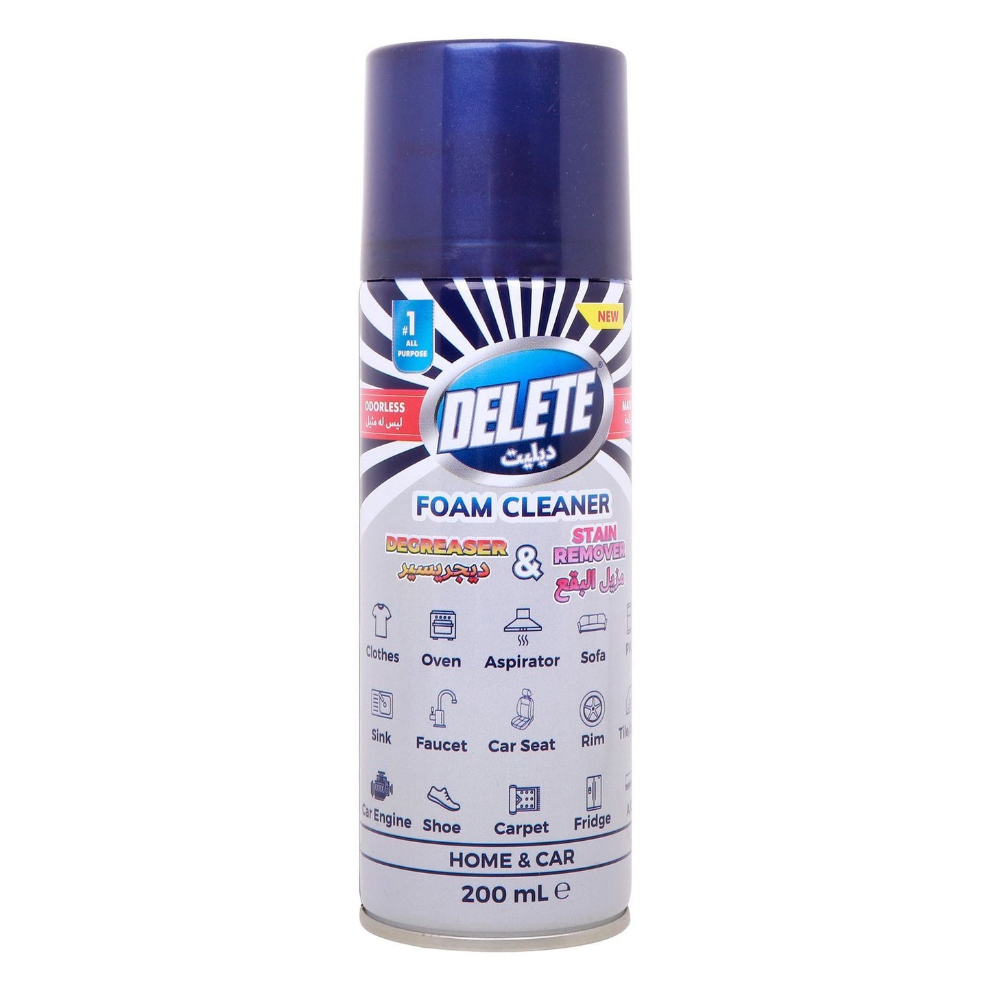 Delete All Purpose Foam Cleaner, 200 ml