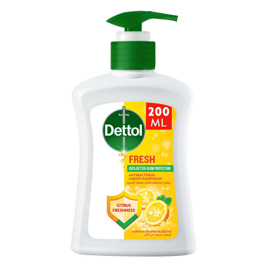Dettol Antibacterial Citrus & Orange Blossom Liquid Handwash Pump, 200ml