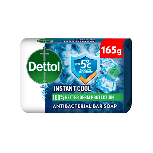Dettol Cool Mint & Bergamot Antibacterial Soap Bar, 165g