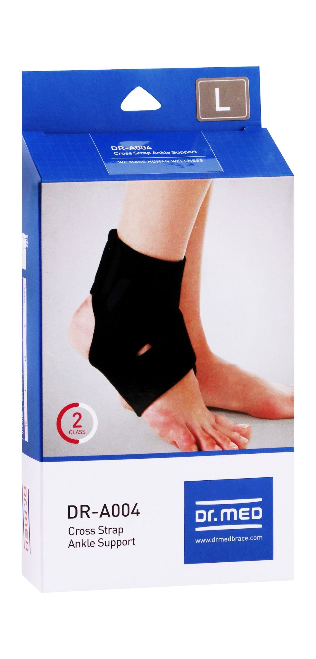 Dr. Med Large Cross Strap Ankle Support Class 2, 1 Piece