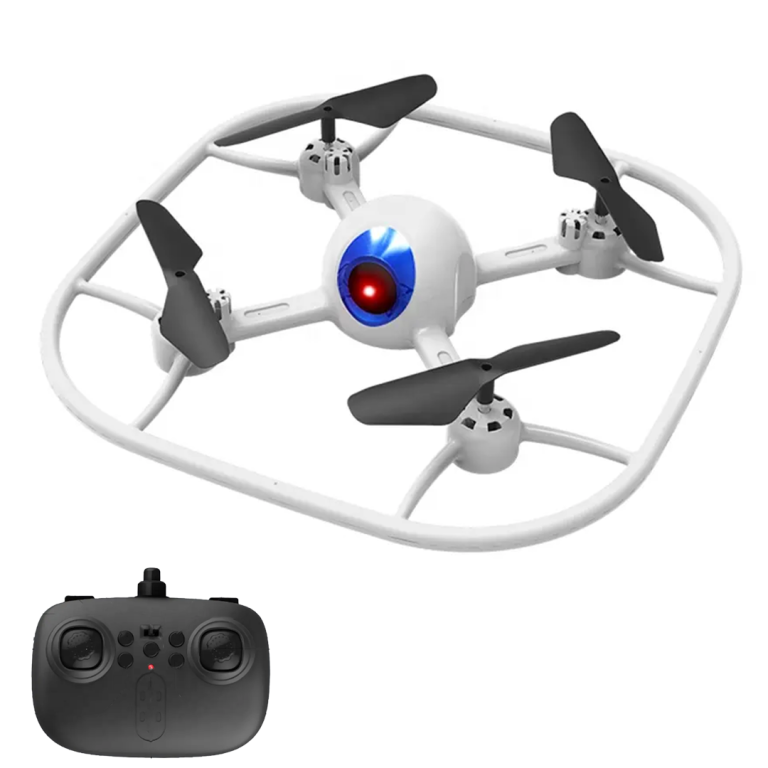 طائرة بدون طيار مع جهاز تحكم عن بعد - أبيض