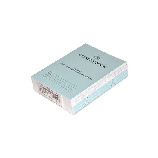 Exercise Book 4 Line with Left Margin & 1 Side Plain, 200 Pages
