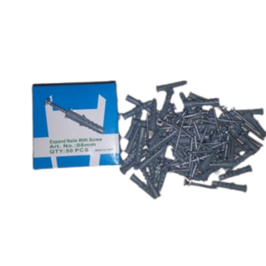 Expand Nails w-Screw 8mm 50 Sets