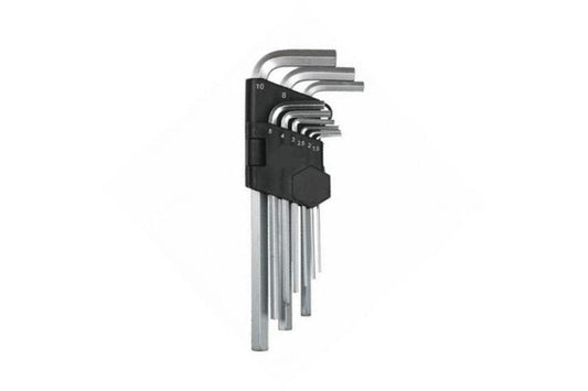 F Tools Ball Point Hex Key Chrome Vanadium Steel, 9 Pieces