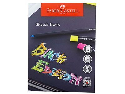 Faber-Castell Black Paper Sketch Book, A4, 20 Sheets
