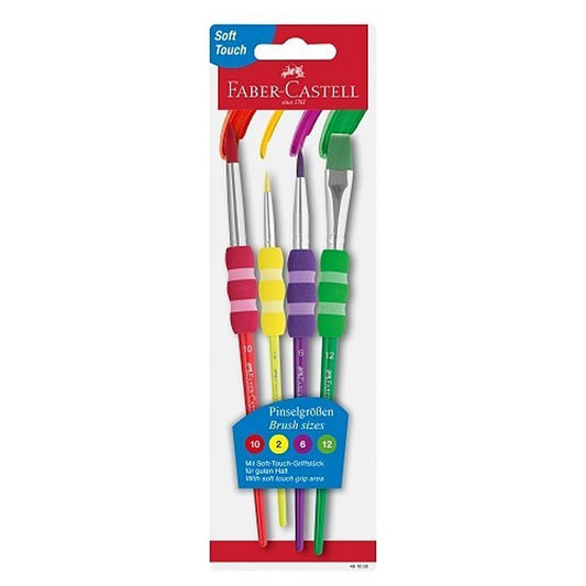 Faber-Castell Brush with Soft Touch Grip Area, 2-6-10-12 Soft Touch