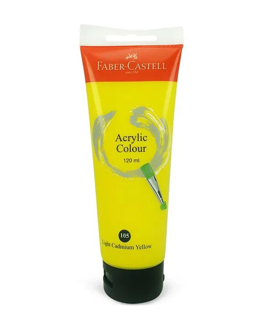 Faber-Castell Acrylic Color - 105 Light Cadmium Yellow, 120ml