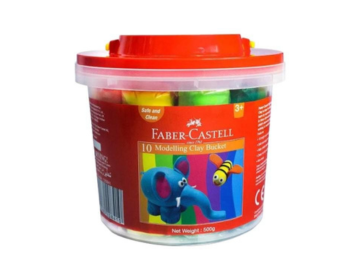 Faber Castell 10 Color Modeling Clay Bucket