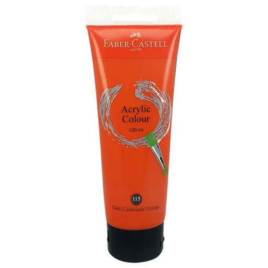 Faber Castell Acrylic Color - 115 Dark Cadmium Orange, 120ml
