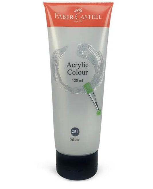 Faber Castell Acrylic Color - 251 Silver, 120ml