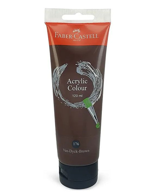 Faber Castell Acrylic Color - Van Dyck Brown, 120ml