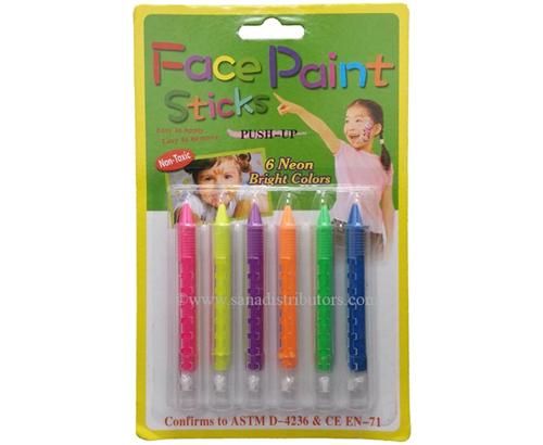 Face Paint Sticks, 6 Pieces