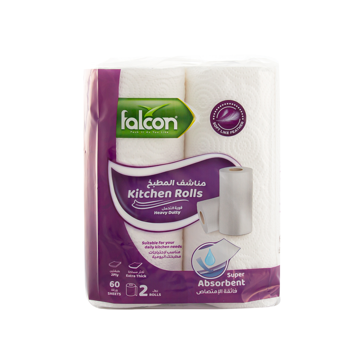 Falcon Kitchen Rolls, 2x60 Sheets
