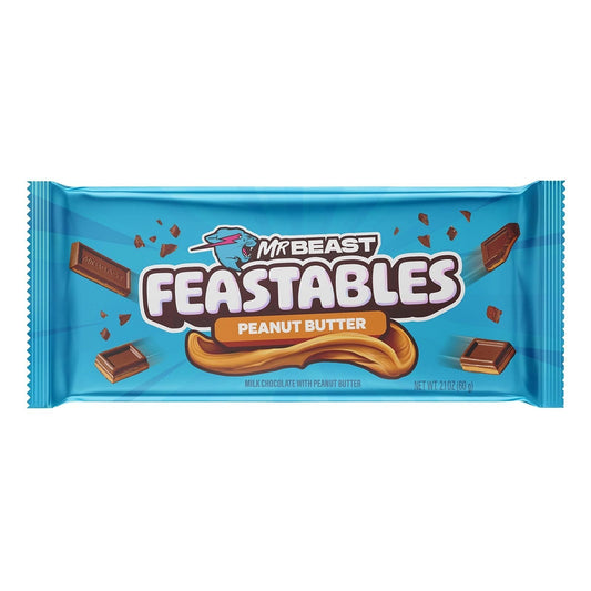 Feastables Mrbeast Milk Chocolate Bar with Peanut Butter, 60g