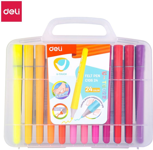 Felt Pen Washable 1.0-5.0mm 24 Colors